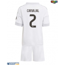 Otroški Nogometni dresi Real Madrid Daniel Carvajal #2 Domači 2025-26 Kratek Rokav (+ Kratke hlače)